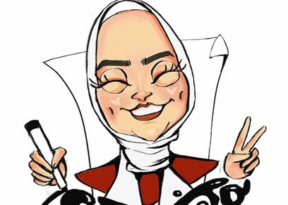 -«بنان» تبدع في رسم الكاريكاتير والشخصيات