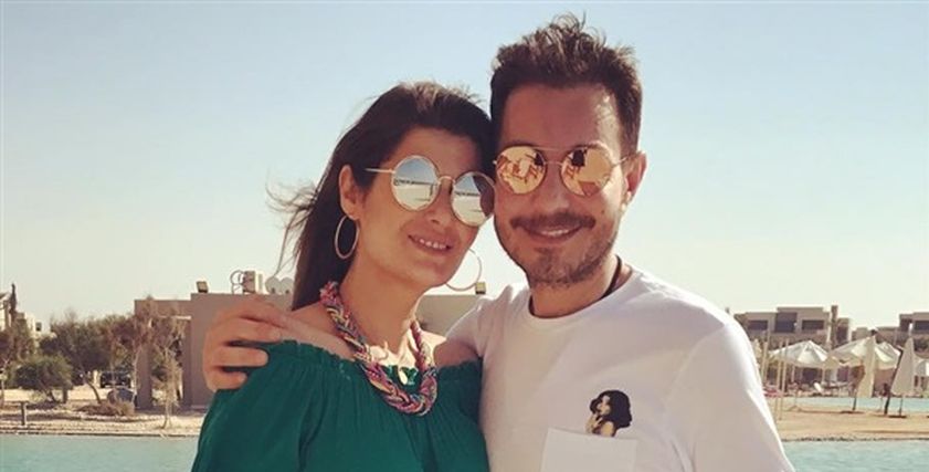 الفنان احمد زاهر وزوجته