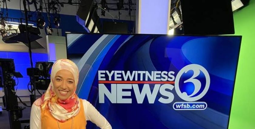 آية مذيعة مصرية محجبة بأمريكية