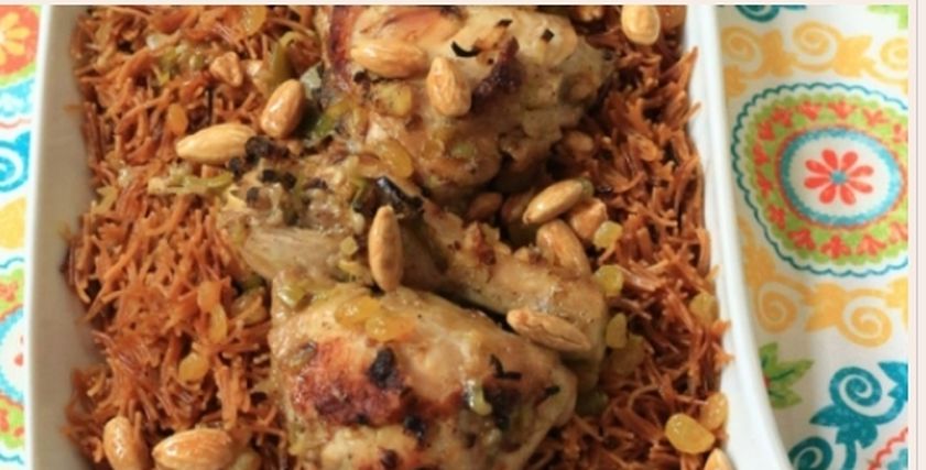 صينية دجاج بالشعرية