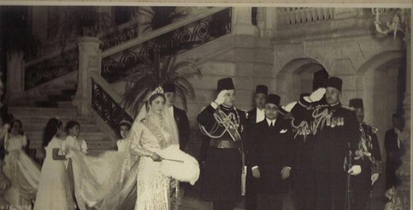 الملك فاروق والملكة فريدة