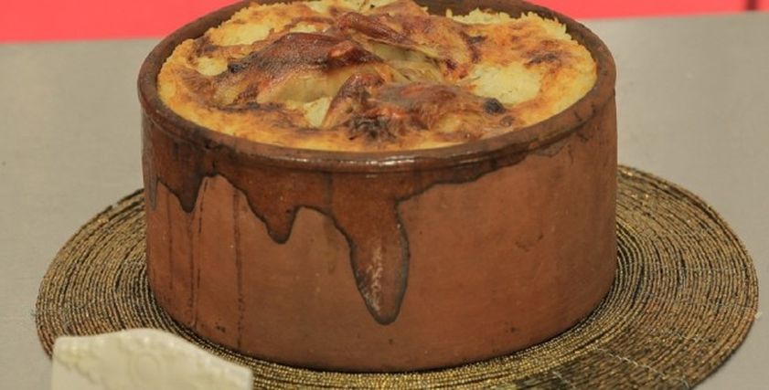 طاجن الحمام بالأرز المعمر