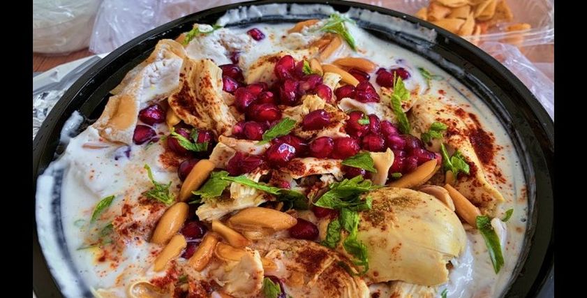 فتة دجاج بدون أرز