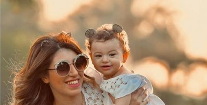 من احتفال ندى محمود بعيد ميلاد طفلتها مليكة