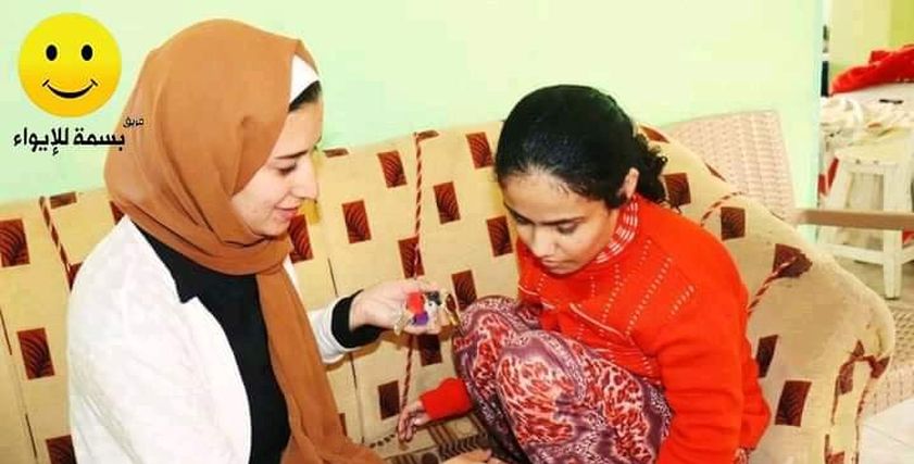 فريق مؤسسة دار بسمة  أثناء تعامله مع الحالة