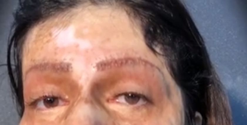 السيدة قبل وضع الماكياج