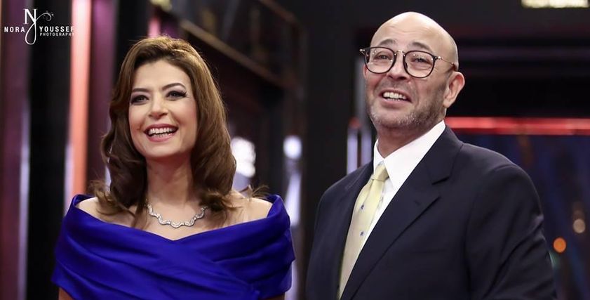منال سلامة وزوجها