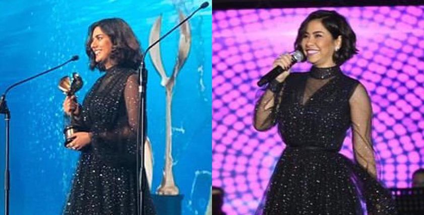 بالصور| فنانة كويتية ترتدي فستان شيرين عبدالوهاب في مهرجان ضيافة