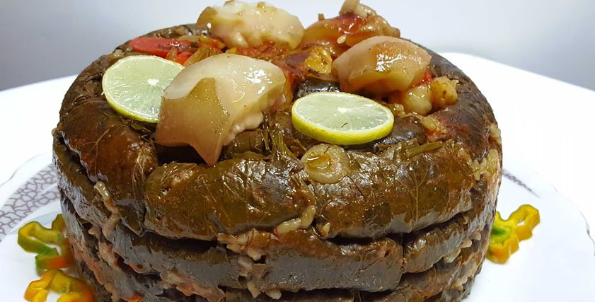 طاجن ورق عنب بالكوارع