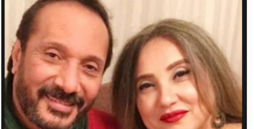 الفنان علي الحجار وزجته هدى