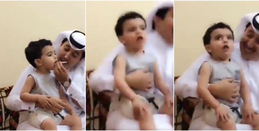 القبض على رجل اجبر طفل على شرب السجائر