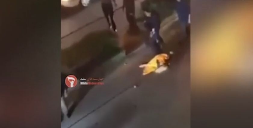 بالفيديو| سحل وضرب إيرانية