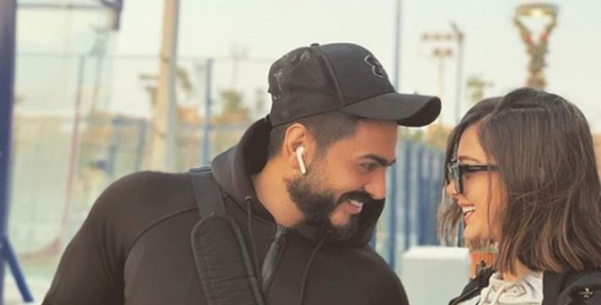 تامر حسني وبسمة بوسيل