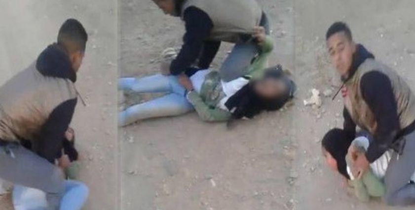 صورة من فيديو محاولة اغتصاب قاصر في المغرب