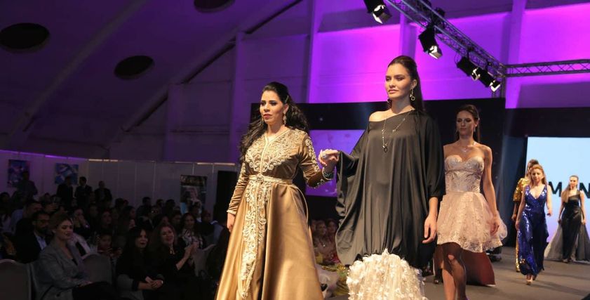 بالصور| إيمان فوزي تخطف أضواء المغرب بالتصميمات المصرية