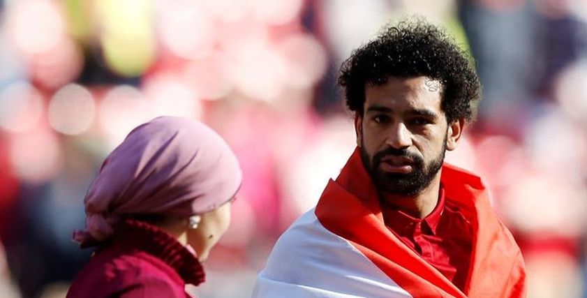 محمد صلاح وزوجته