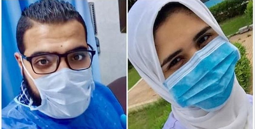الزوجان سلمى وأحمد.. من الجيش الأبيض