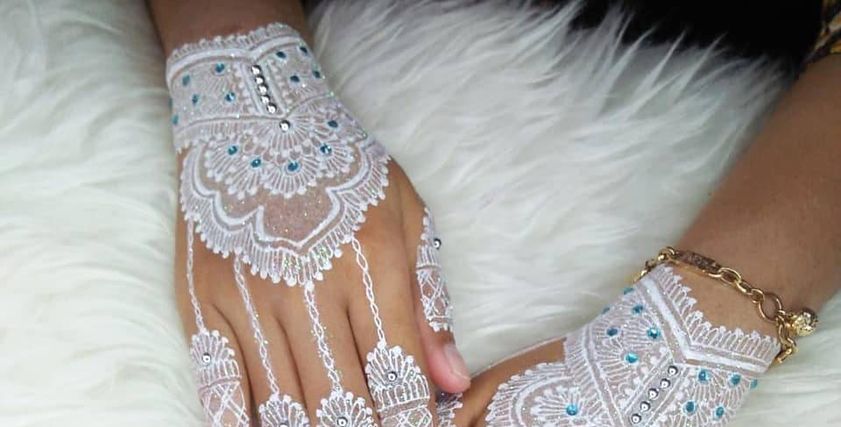 حنة بيضاء للعروس