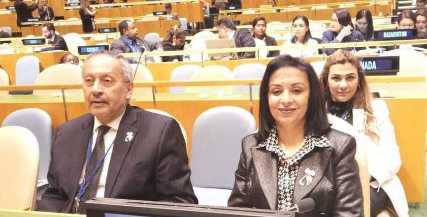 مايا مرسي في جلسة الأمم المتحدة