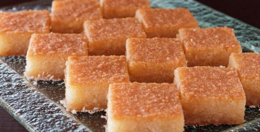 طريقة عمل البسبوسة بالسميد السايب