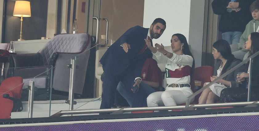 جورجينا بمباراة البرتغال والمغرب