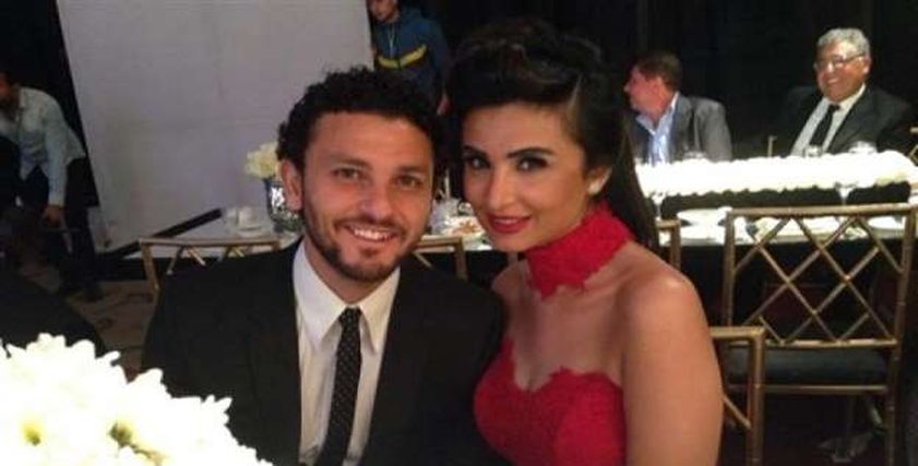 حسام غالي وزوجته لميس أبو الفتوح