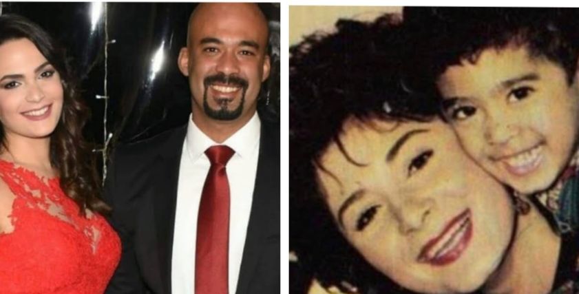 هيثم أحمد زكي ووالدته وخطيبته