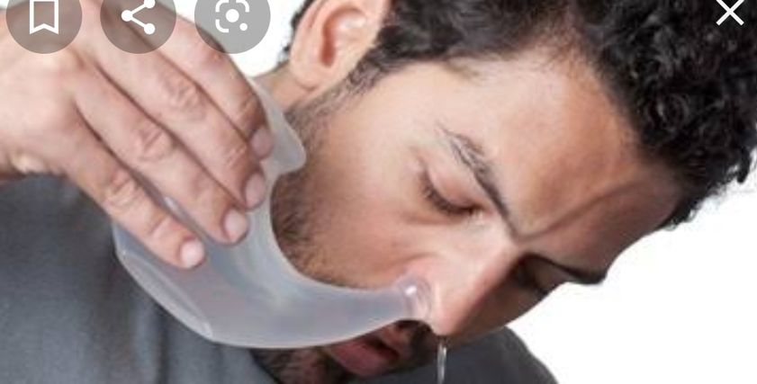 غسل الأنف بالماء المالح 