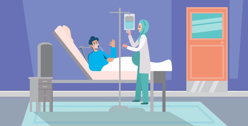 صورة تعبيرية للدكتورة أثناء عملها