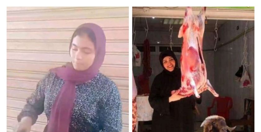 4 سيدات احترفن العمل في الجزارة