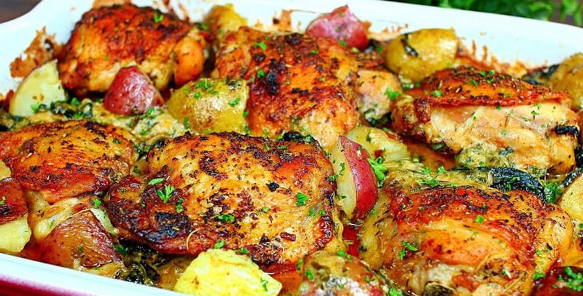 طريقة عمل صينية بطاطس بالفراخ
