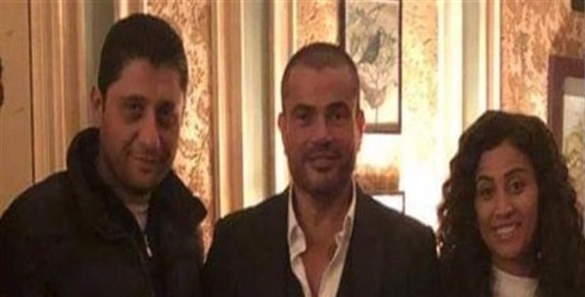 الهضبة أثناء زيارته دينا الشربيني في كواليس أعمالها