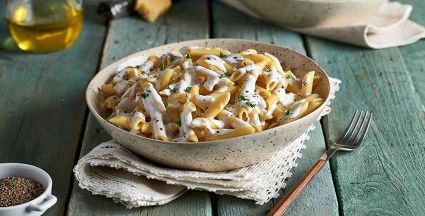 مكرونة بالوايت صوص