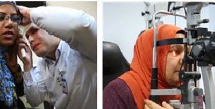 جانب من القافلة الطبية في اليوم العالمي للمرأة