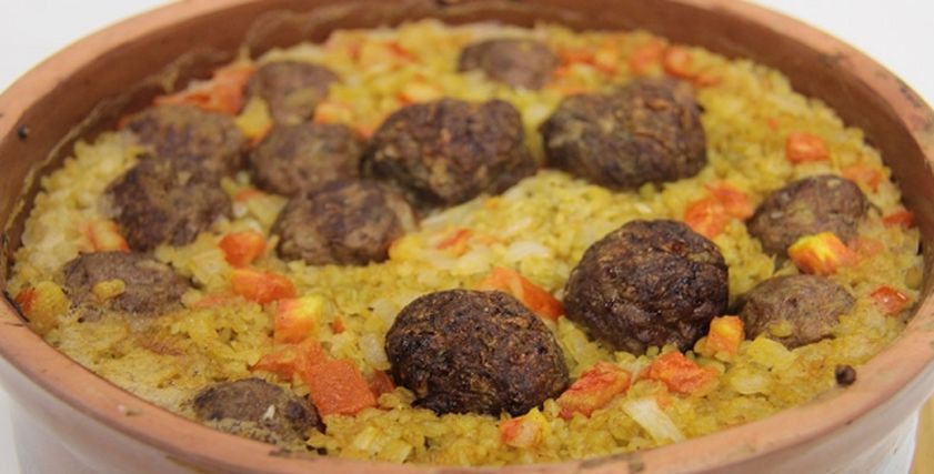 كفتة بالفريك والطحينة