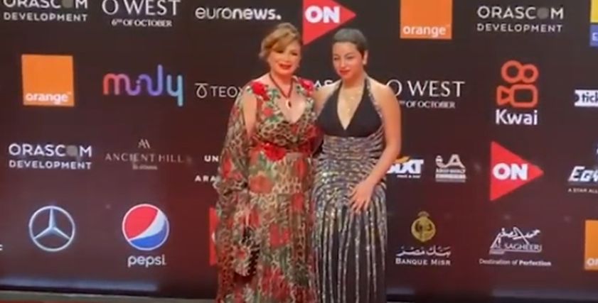 الفنانة إلهام شاهين في حفل افتتاح مهرجان الجونة السينمائي