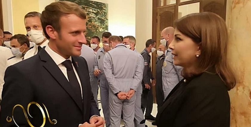 زيارة الرئيس ماكرون الفنانة ماجدة الرومي 