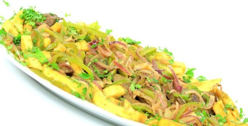 سلطة بطاطس بالكبدة