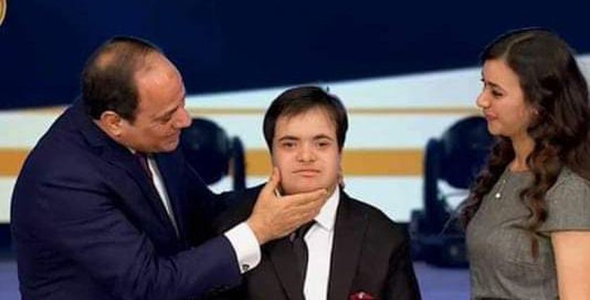 سيف طارق مع الرئيس عبدالفتاح السيسي