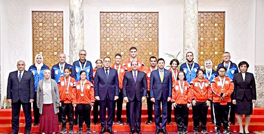 السيسي يكرم الرياضيين الحاصلين على بطولات قارية وعالمية