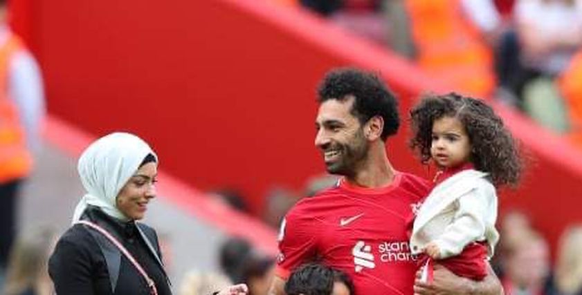 محمد صلاح وأسرته في ختام البريميرليج