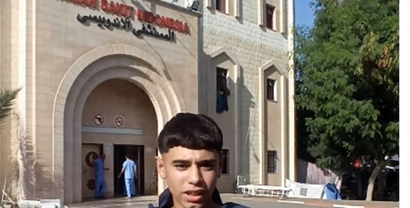 عبود أصغر مراسل صحفي في غزة