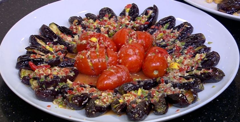 باذنجان مقلي بالدقة