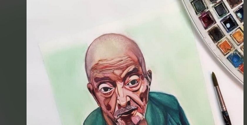 آلاء ياسر ترسم لوحة لطبيب الغلابة بعد وفاته