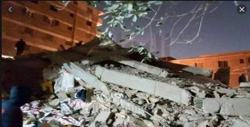 انهيار عقار جسر السويس