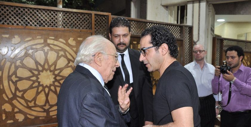 من عزاء زوجة الفنان القدير رشوان توفيق