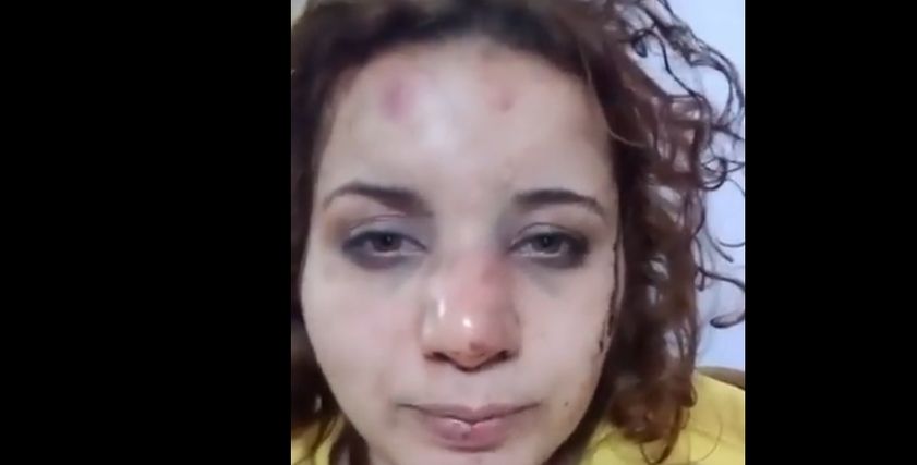 سيدة تستغيث من زوجها
