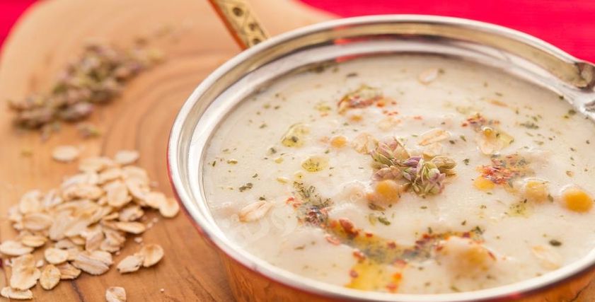 شوربة الشوفان بالحليب والدجاج