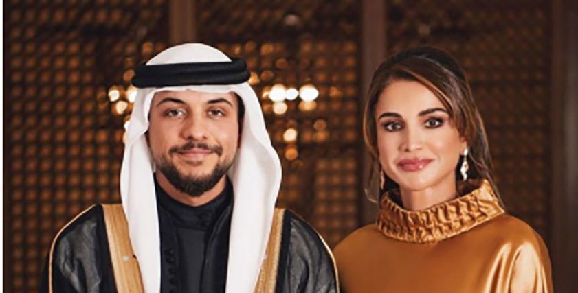 الملكة رانيا والأمير الحسين