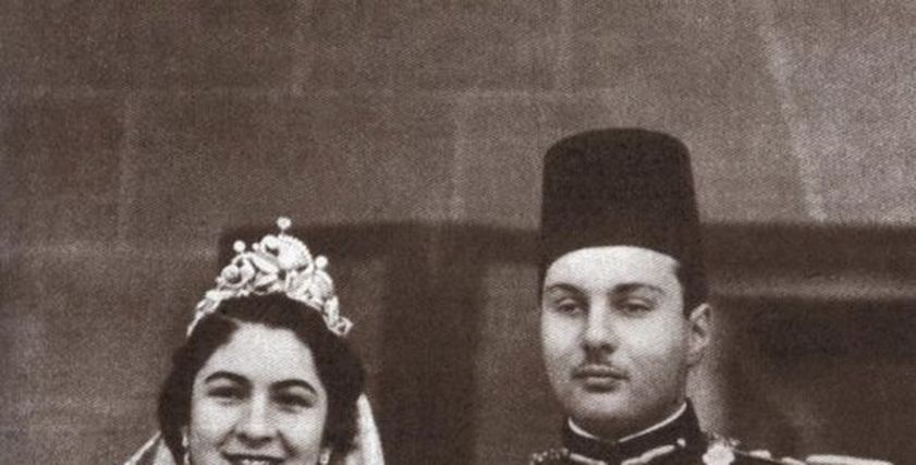 الملك فاروق والملكة فريدة